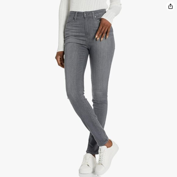 New Paige Jeans Margot Stretchy High Rise Ultra Skinny in Grey Area size 32 - Picture 1 of 16